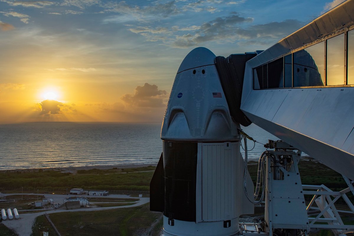 L'année prochaine, deux européens prendront place dans la capsule de SpaceX, dont le français Thomas Pesquet. Crédits SpaceX.