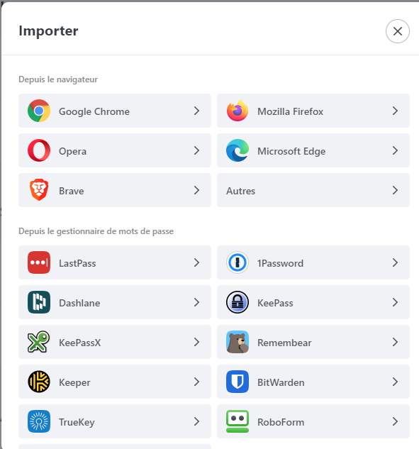 NordPass - L'importation des mots de passe