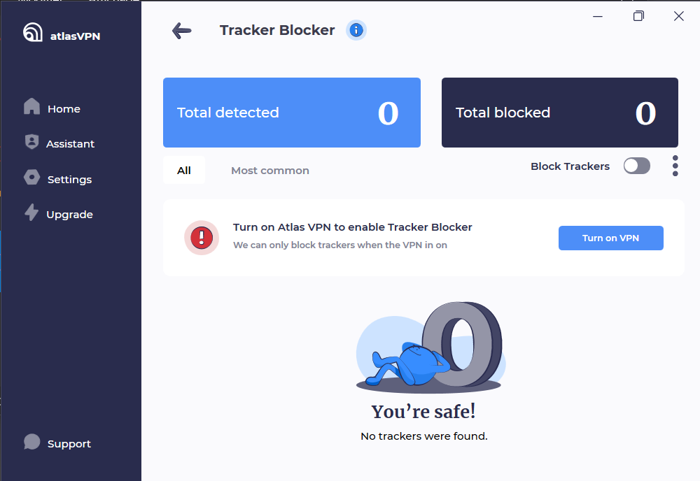 Atlas VPN - Le bloqueur de suivi en ligne