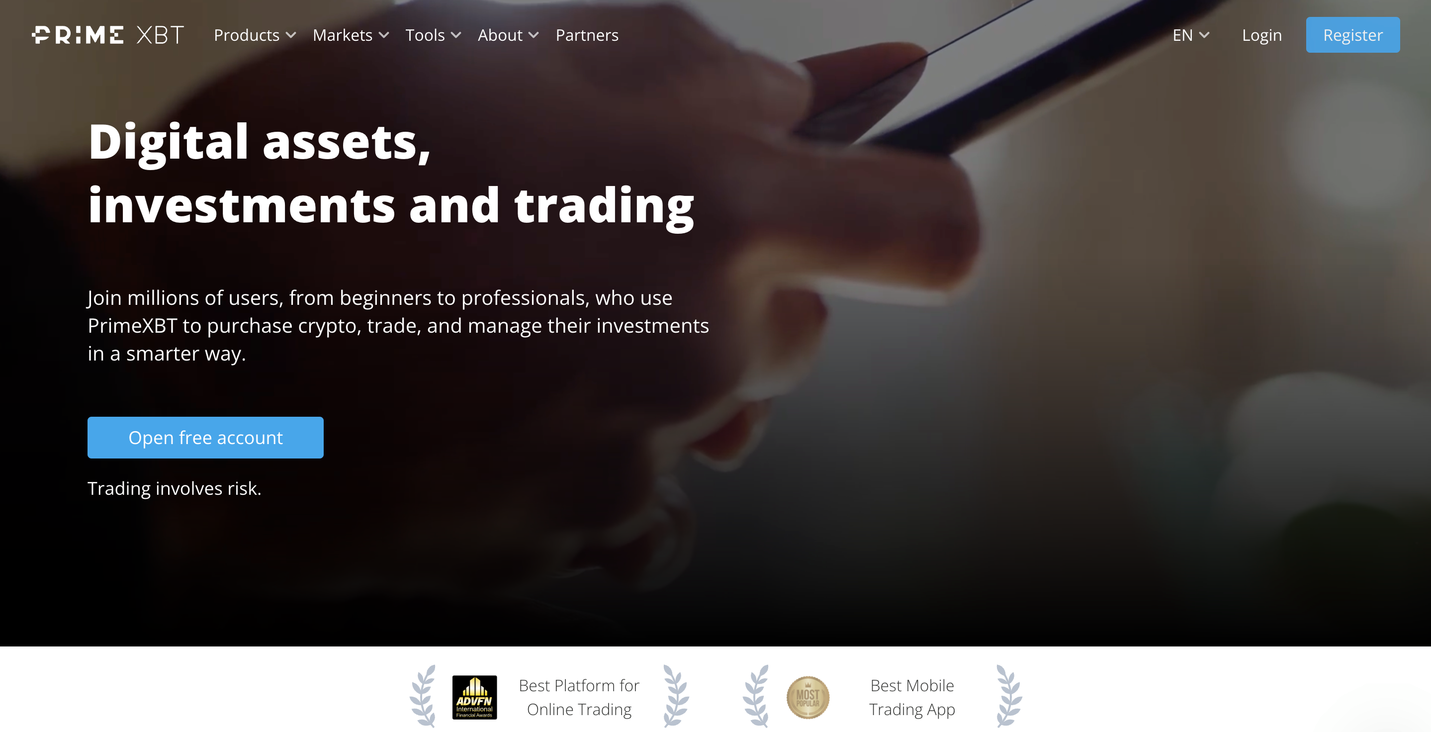 Présentation de la plateforme de trading PrimeXBT © Prime XBT