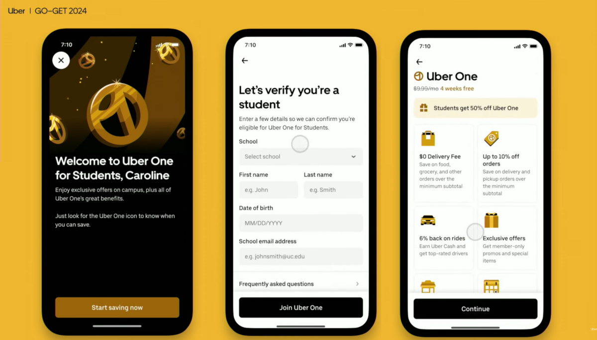Voici Uber One for Students © Uber, images compilées par Clubic