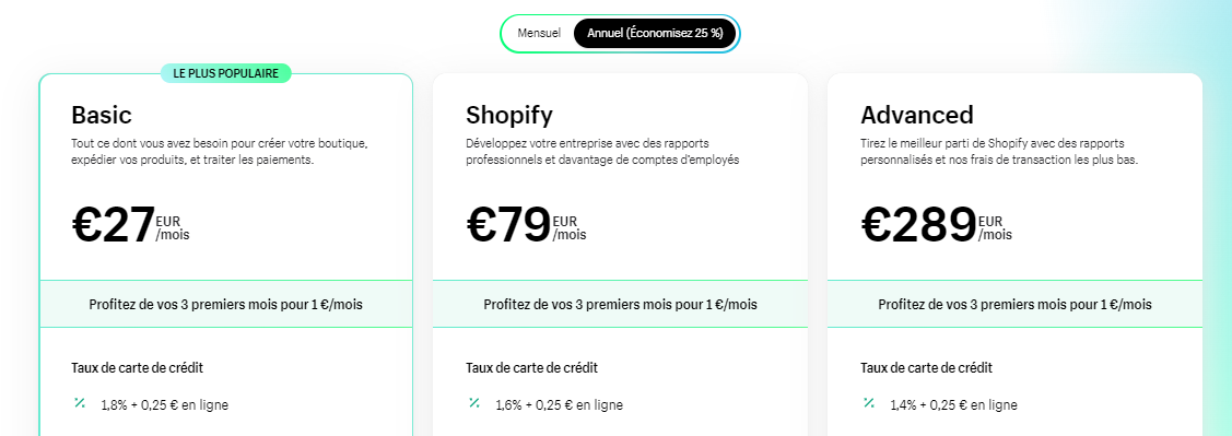 @Shopify : des tarifs bien plus avantageux avec l'engagement annuel