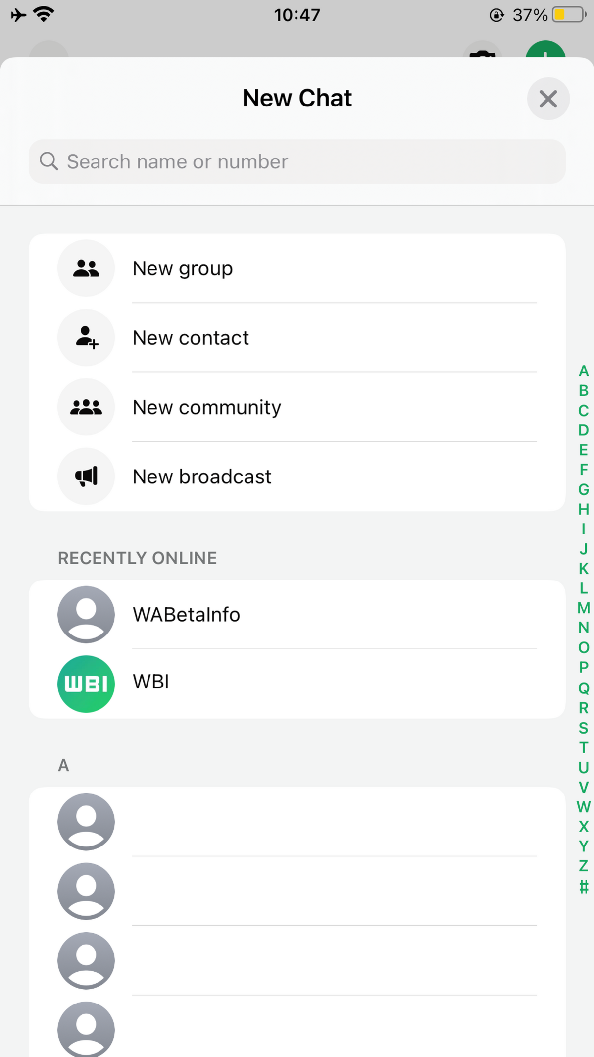 Vous pourrez bientôt voir lesquels de vos contacts étaient connectés il y a peu sur WhatsApp © WABetaInfo