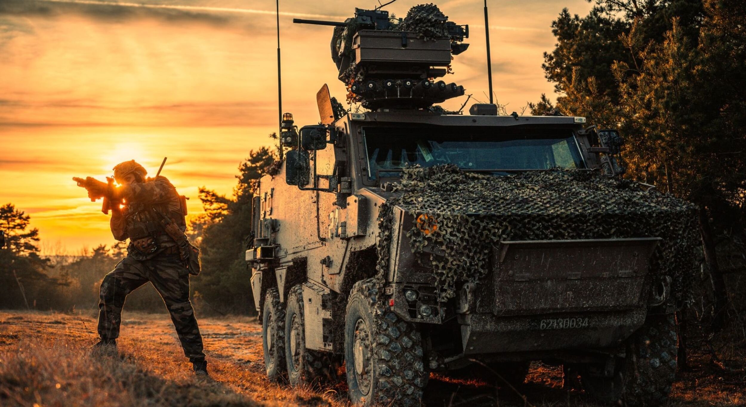 Le Griffon, véhicule blindé multi-rôles, l'un des emblèmes des armées françaises © Armée de Terre