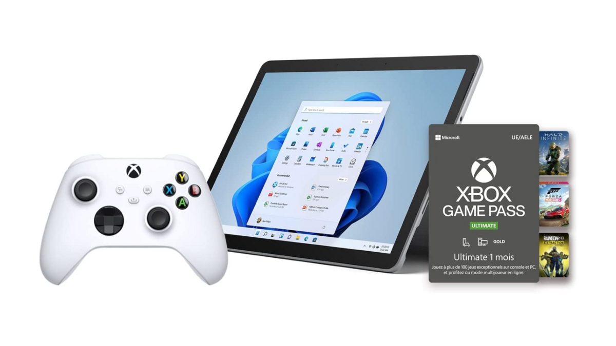 Microsoft Surface Go 3 + manette Xbox + Game Pass Ultimate