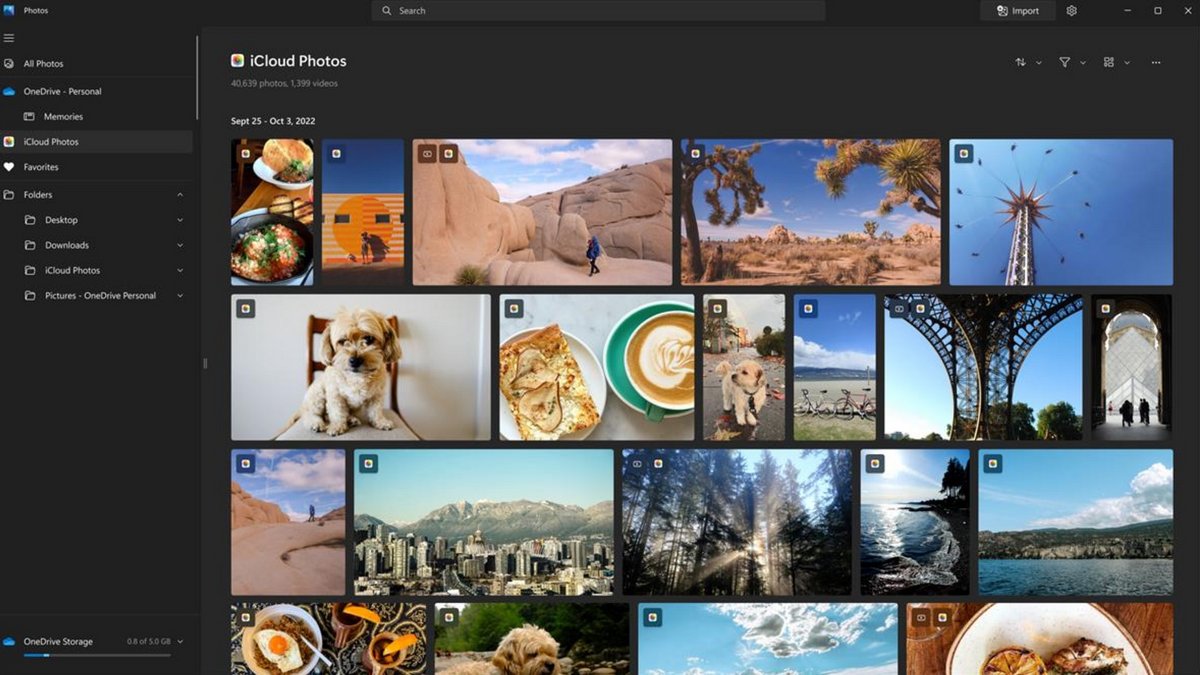 iCloud Photos - Versions Windows et Android