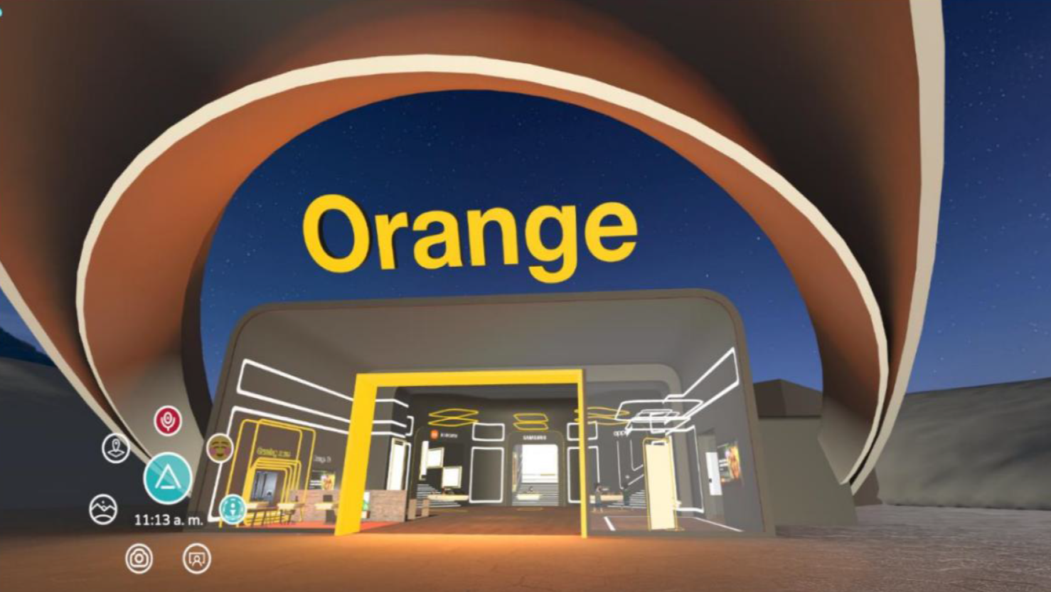 Entrée de la boutique Orange, dans le metaverse © Orange
