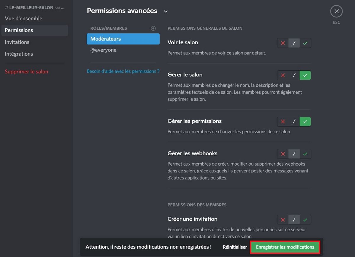 discord permissions avancées 2