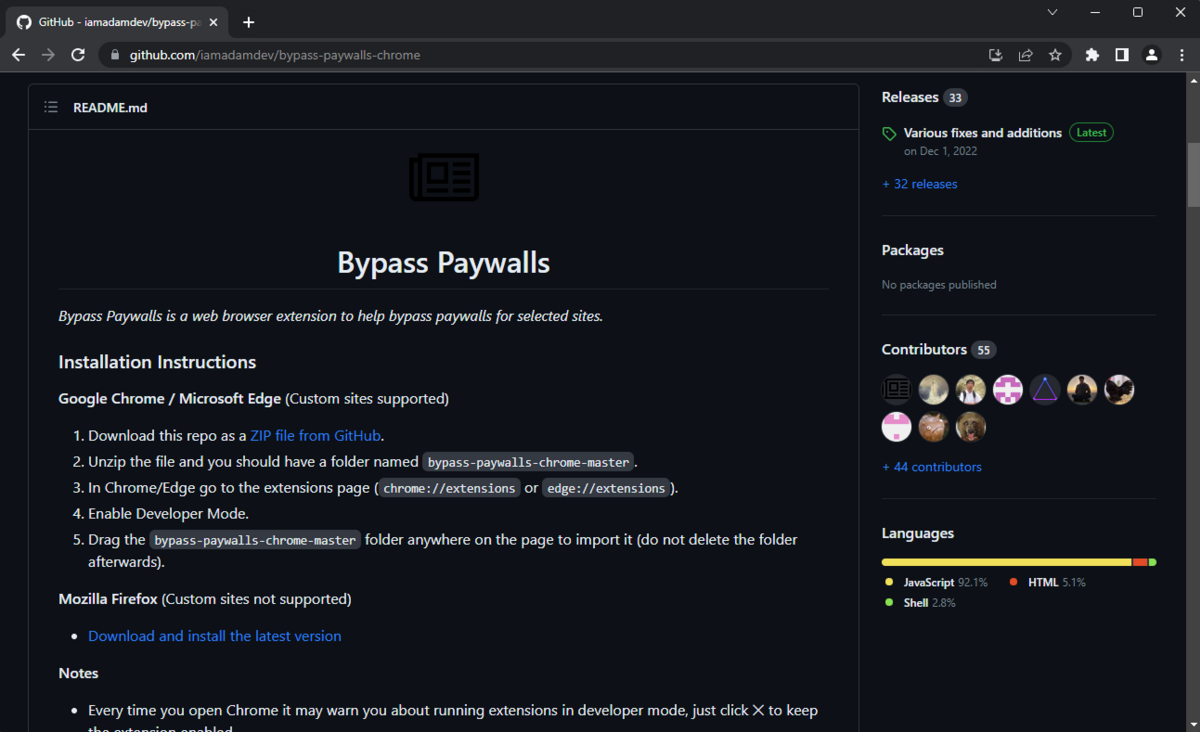 Bypass Paywalls - GitHub