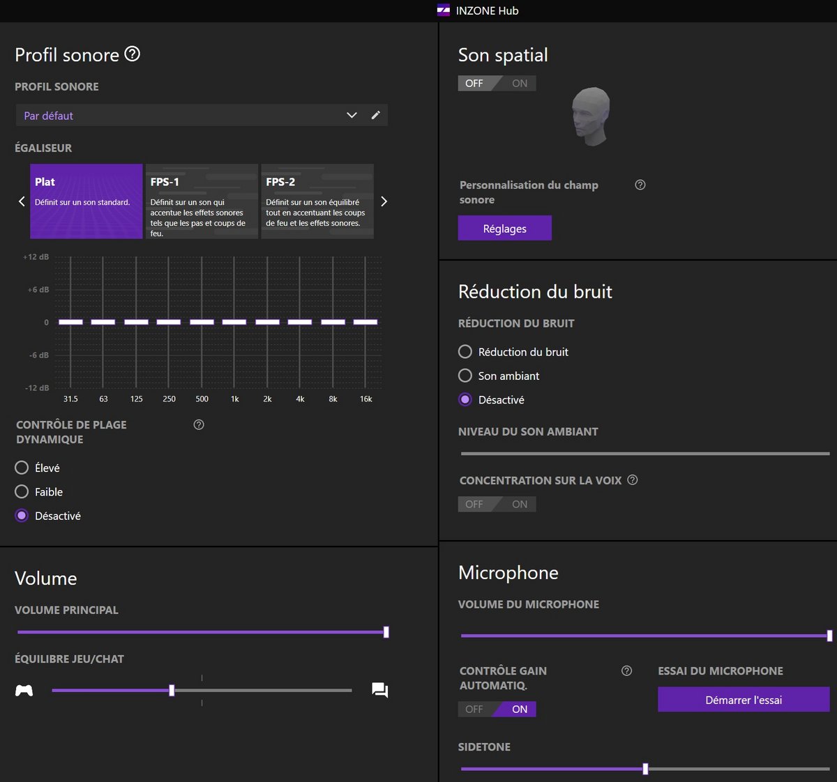 Le logiciel Inzone Hub n'est pas le plus complet du monde. 