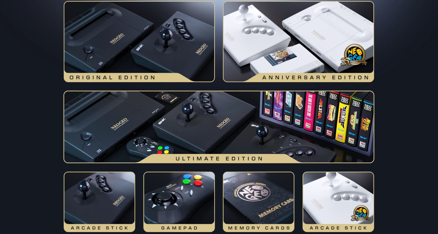 Outre la console, les manettes seront également disponibles, tout comme la carte mémoire. ©Plaion/SNK