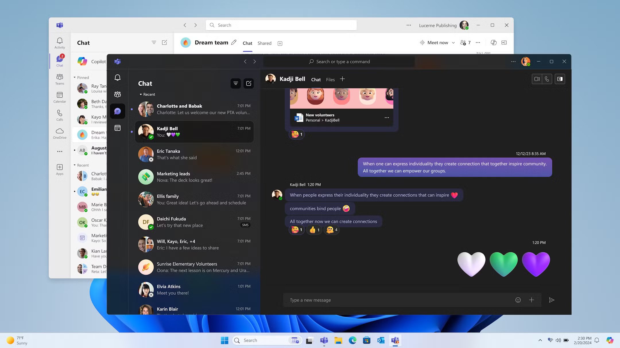 Microsoft Teams va booster votre productivité avec ces nouvelles fonctionnalités. © Microsoft