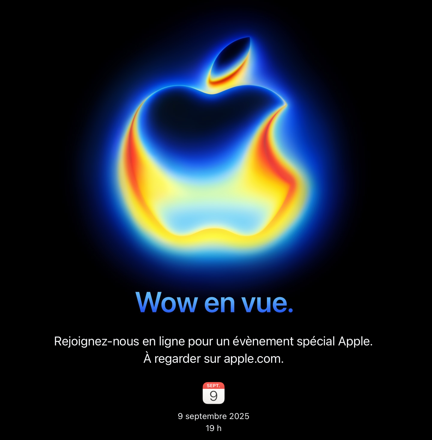 L'invitation envoyée par Apple © Apple