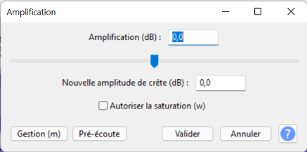 Audacity Amplification Comment augmenter le volume d'un enregistrement trop silencieux