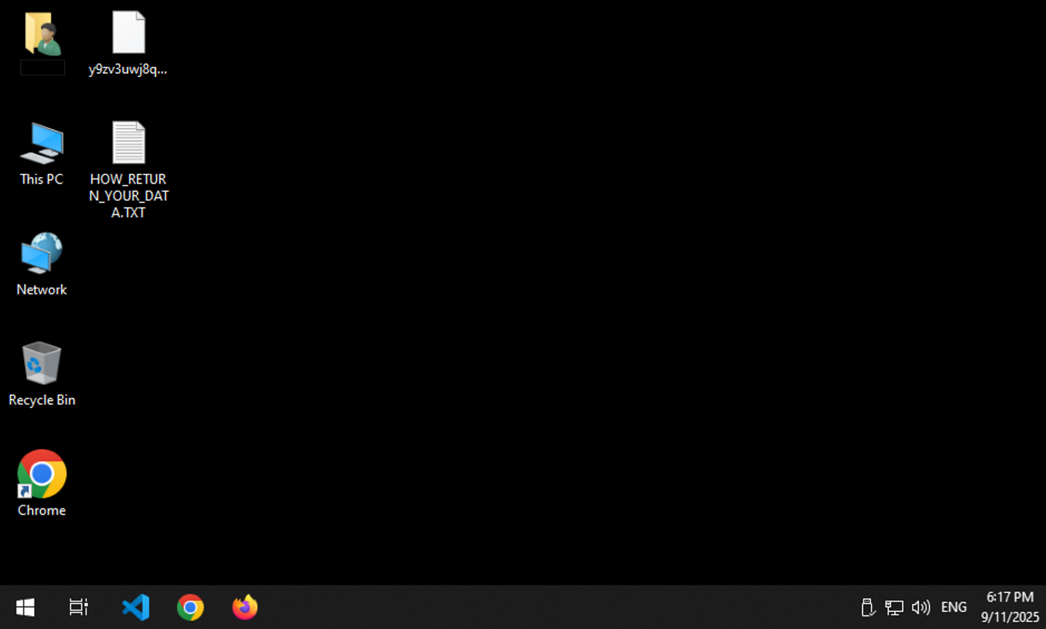 Un PC infecté par BlackLock ©ASEC