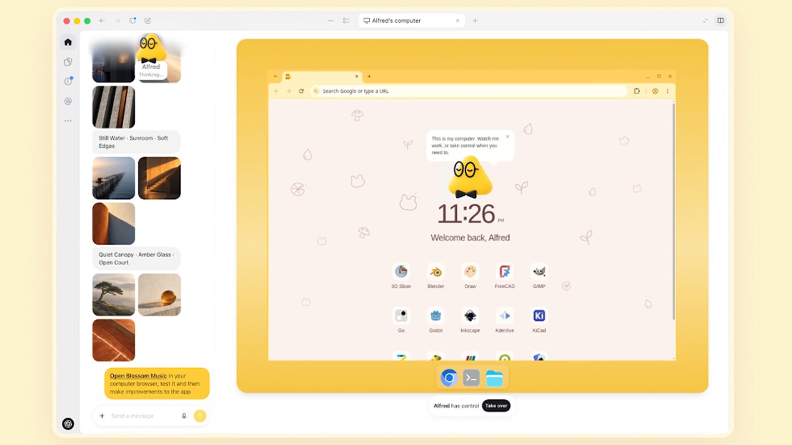 Toujours pas de l'agent Dots en France. © OpenAI