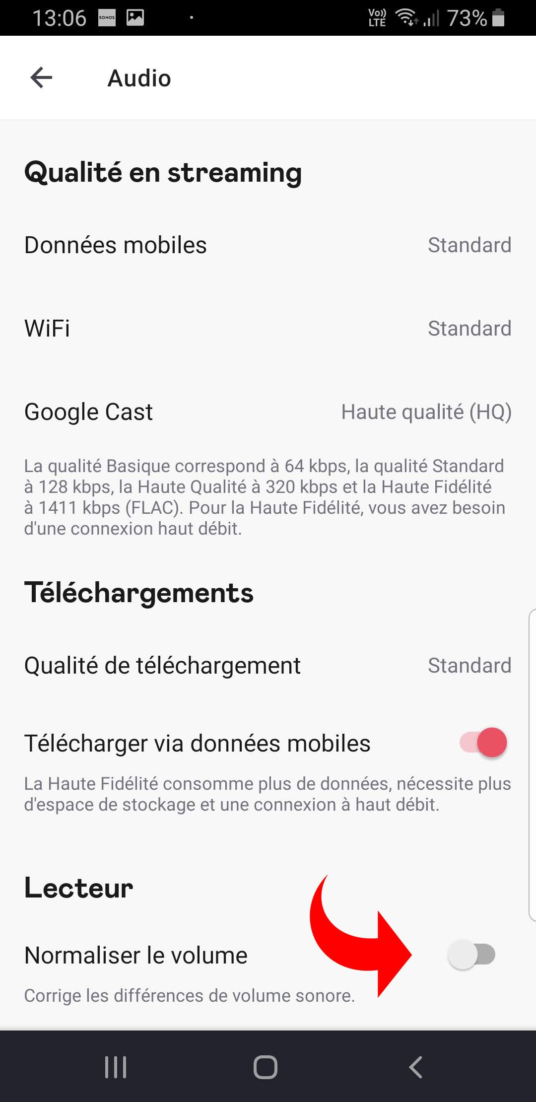 Qualité Audio Deezer