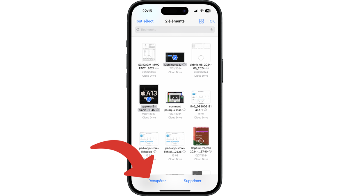 Récupérer les fichier sélectionnés © Clubic