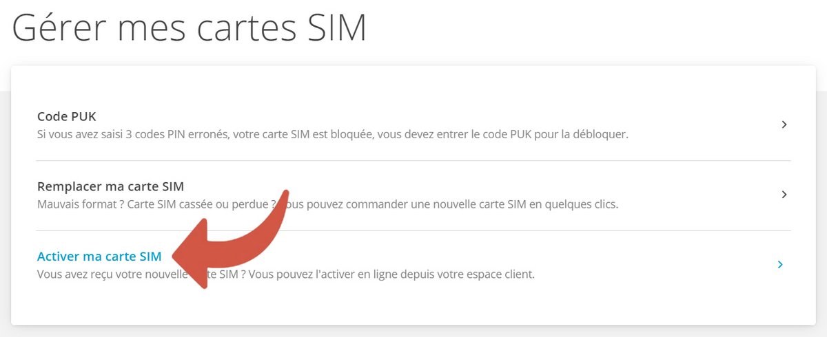 Activer carte SIM de remplacement Bouygues Telecom