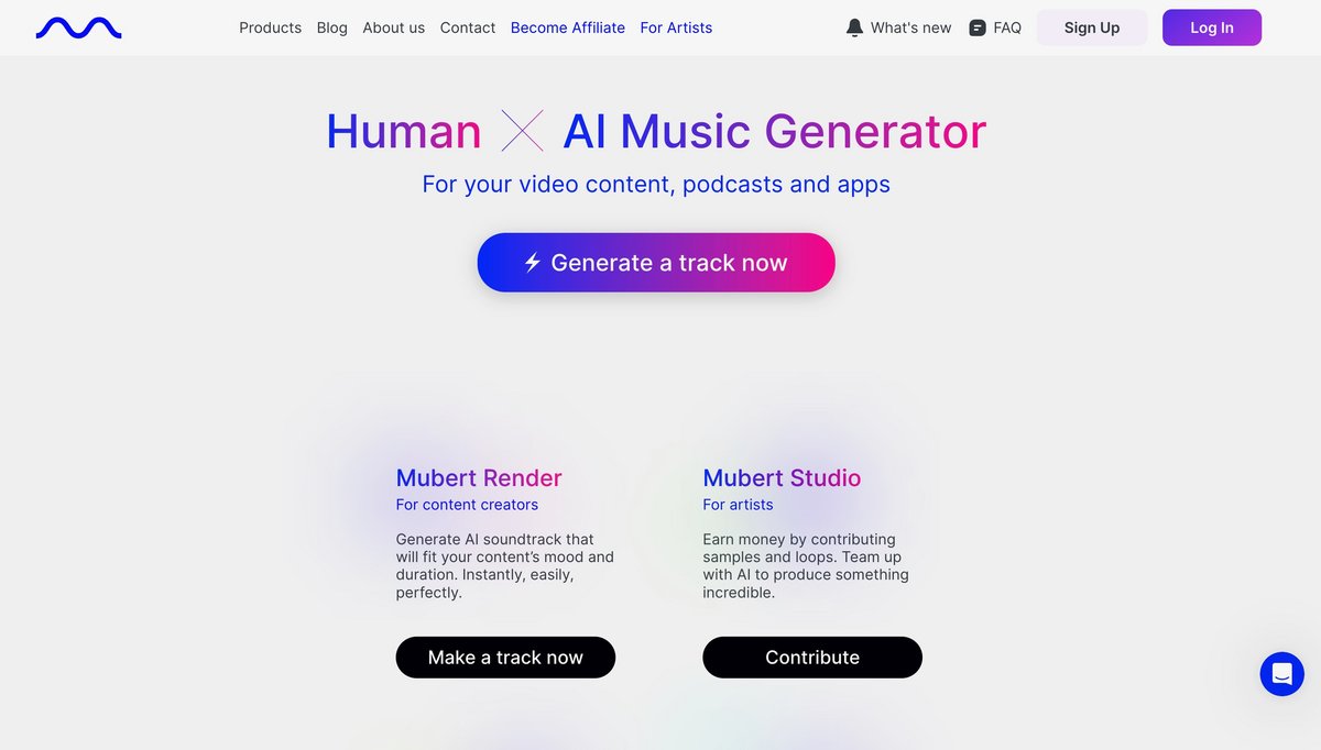 Une plateforme IA permettant de générer facilement de la musique© Mubert Inc.