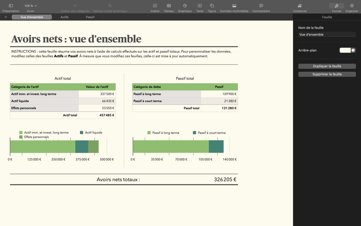 Numbers propose toutes les fonctionnalités attendues d'un tableur, notamment pour la gestion de données et la création de graphiques. © Léa Berthelot pour Clubic