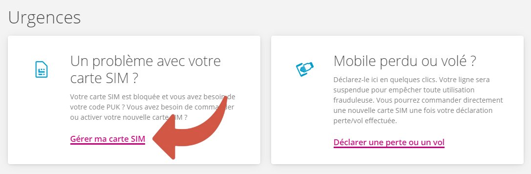 Gérer carte SIM Bouygues Telecom