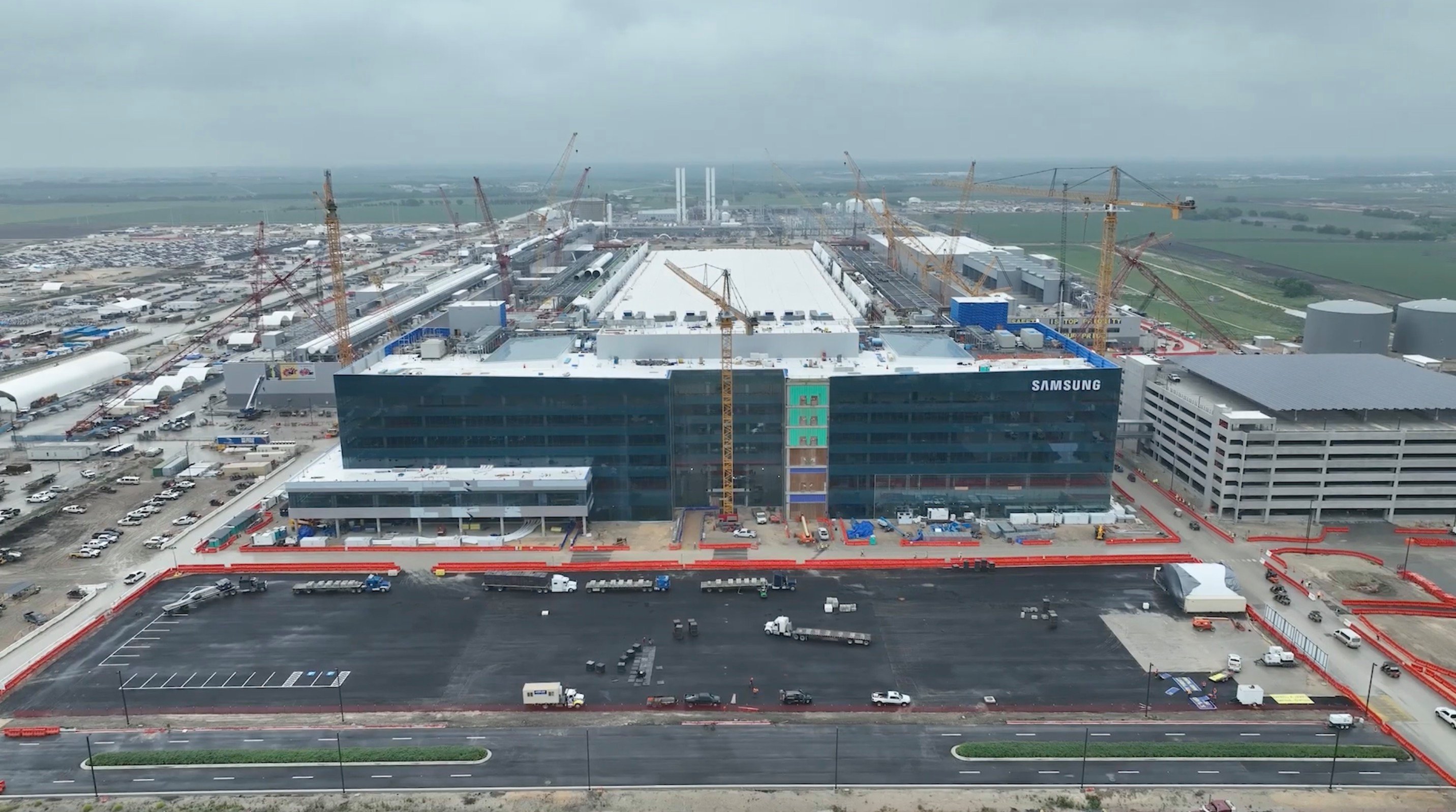 Le nouveau site américain de Samsung, en construction depuis 2022 à Taylor, Texas. © Samsung