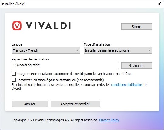 Vivaldi install