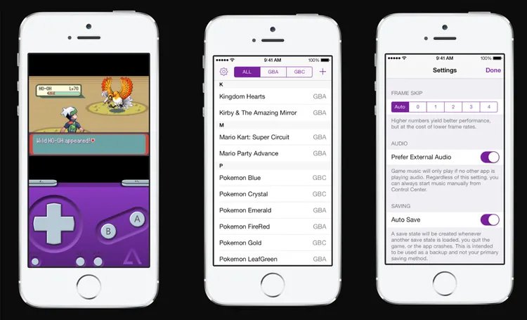 Une capture de GBA4iOS © Riley Testut