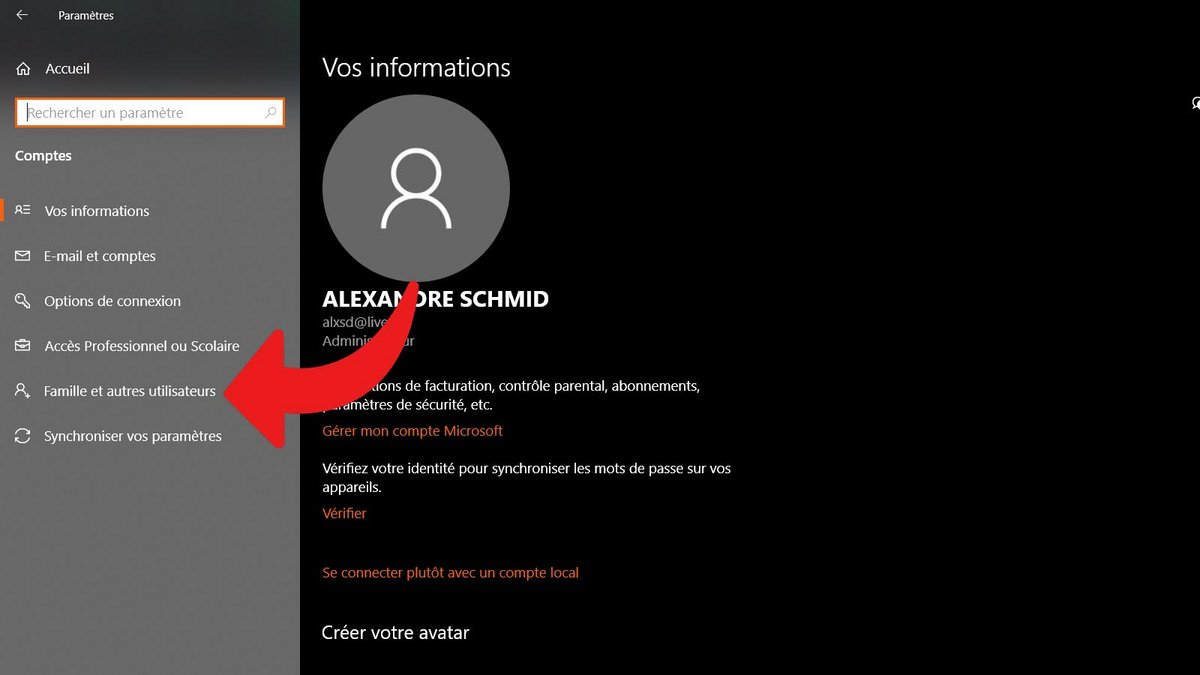 Windows 10 créer compte invité