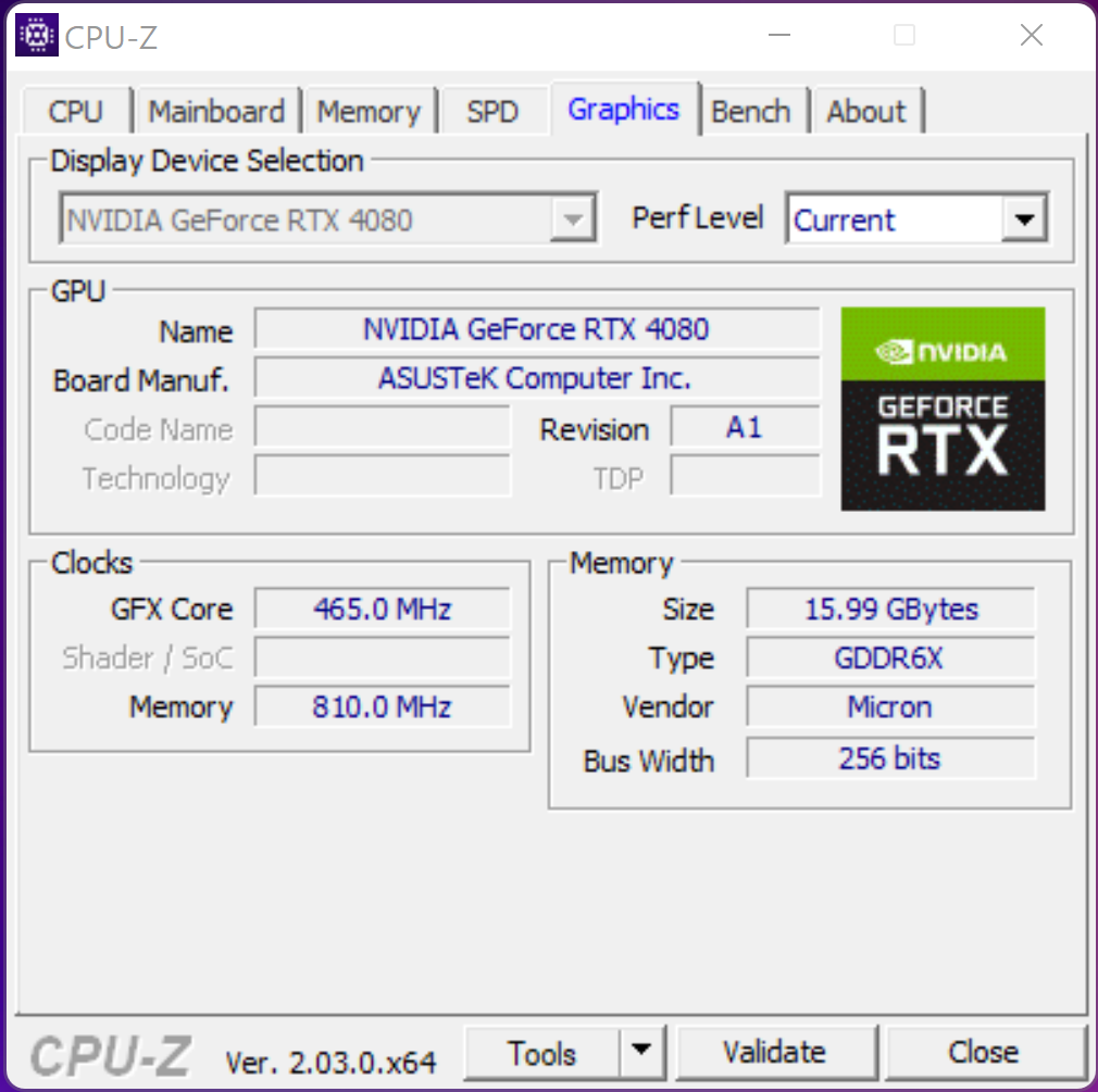 ASUS TUF Gaming RTX 4080 16GB OC Edition