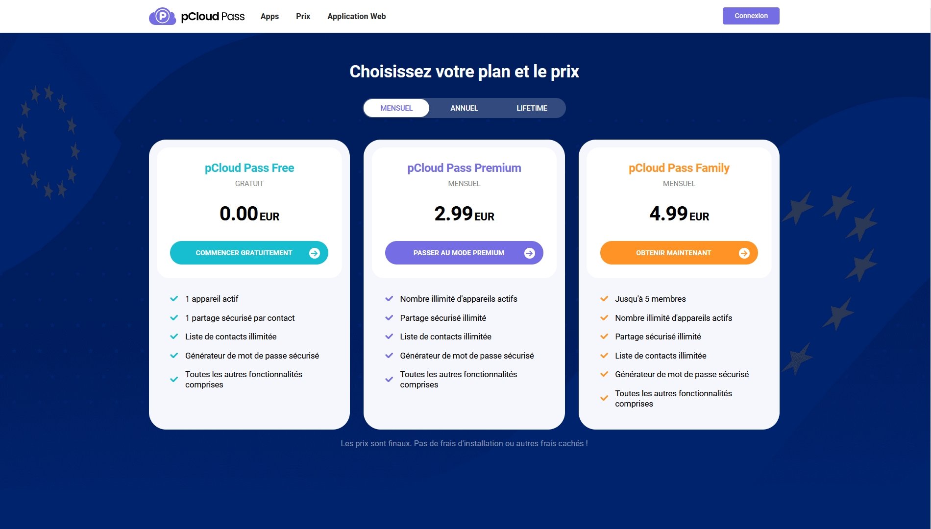 pCloud Pass - Les abonnements et leurs prix
