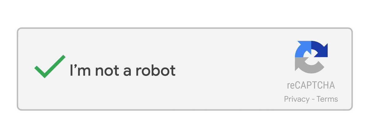 reCAPTCHA not a robot