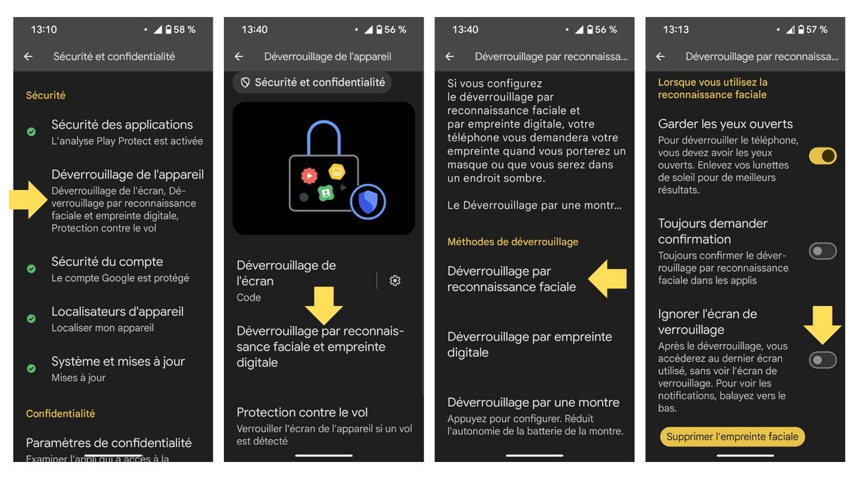 Demandez à Android d'ignorer l'écran de verrouillage. ©Google