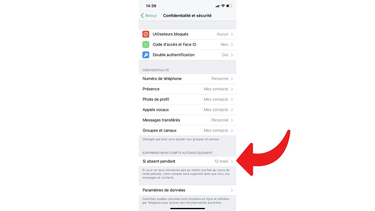 tuto telegram suppression auto compte