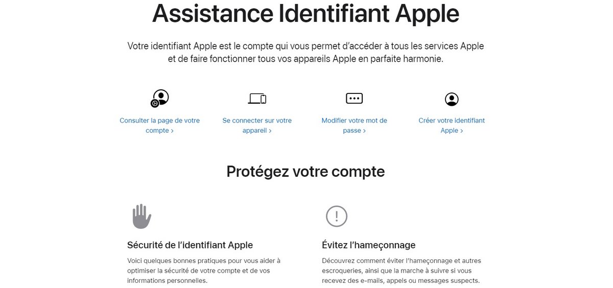 Mot de passe Apple ID - restaurer l'accès à son compte Apple