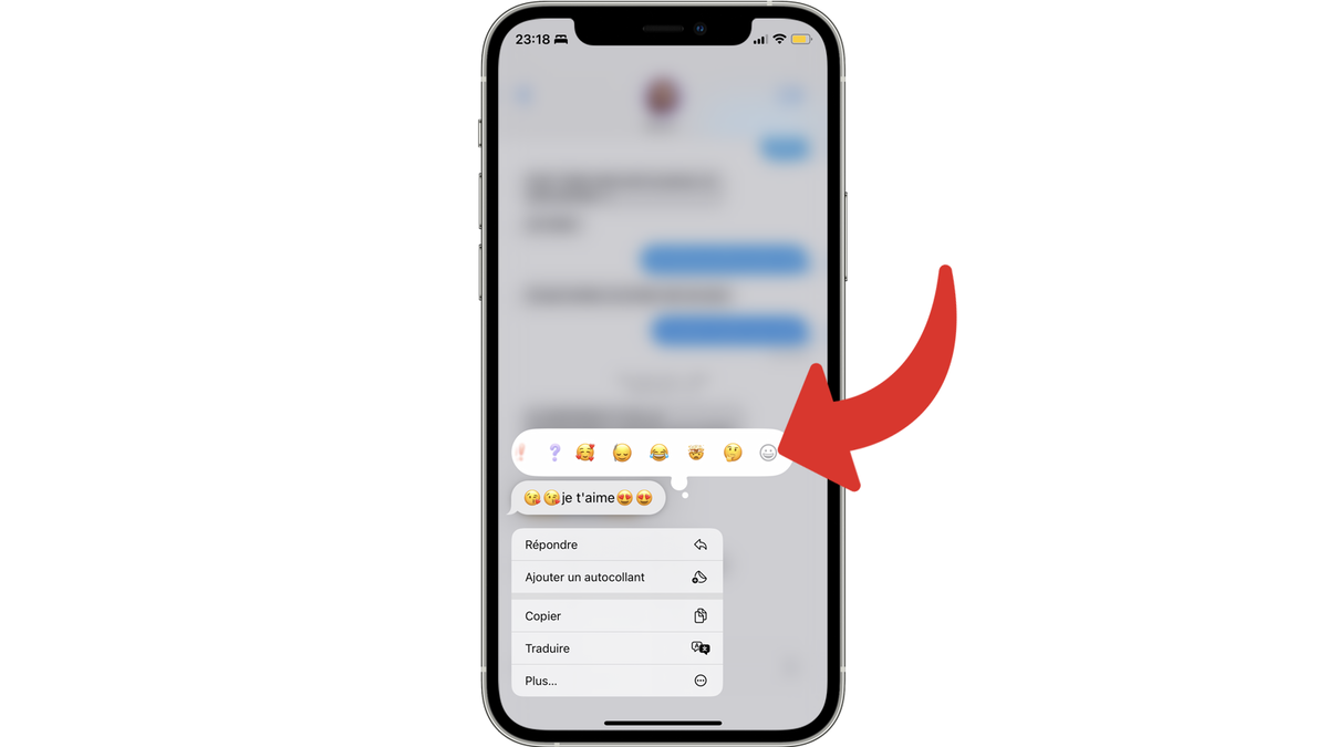 Aller chercher tous les emoji pour en faire une réaction personnalisée © Clubic