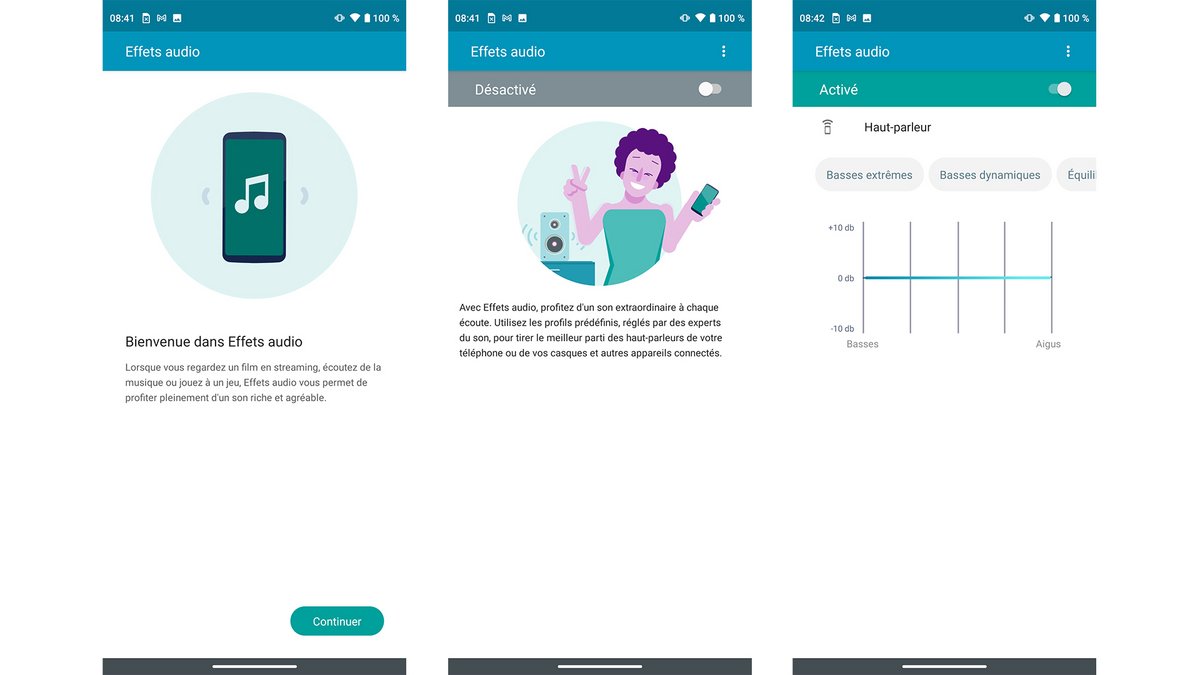 Quelques options dédiées à l'audio 