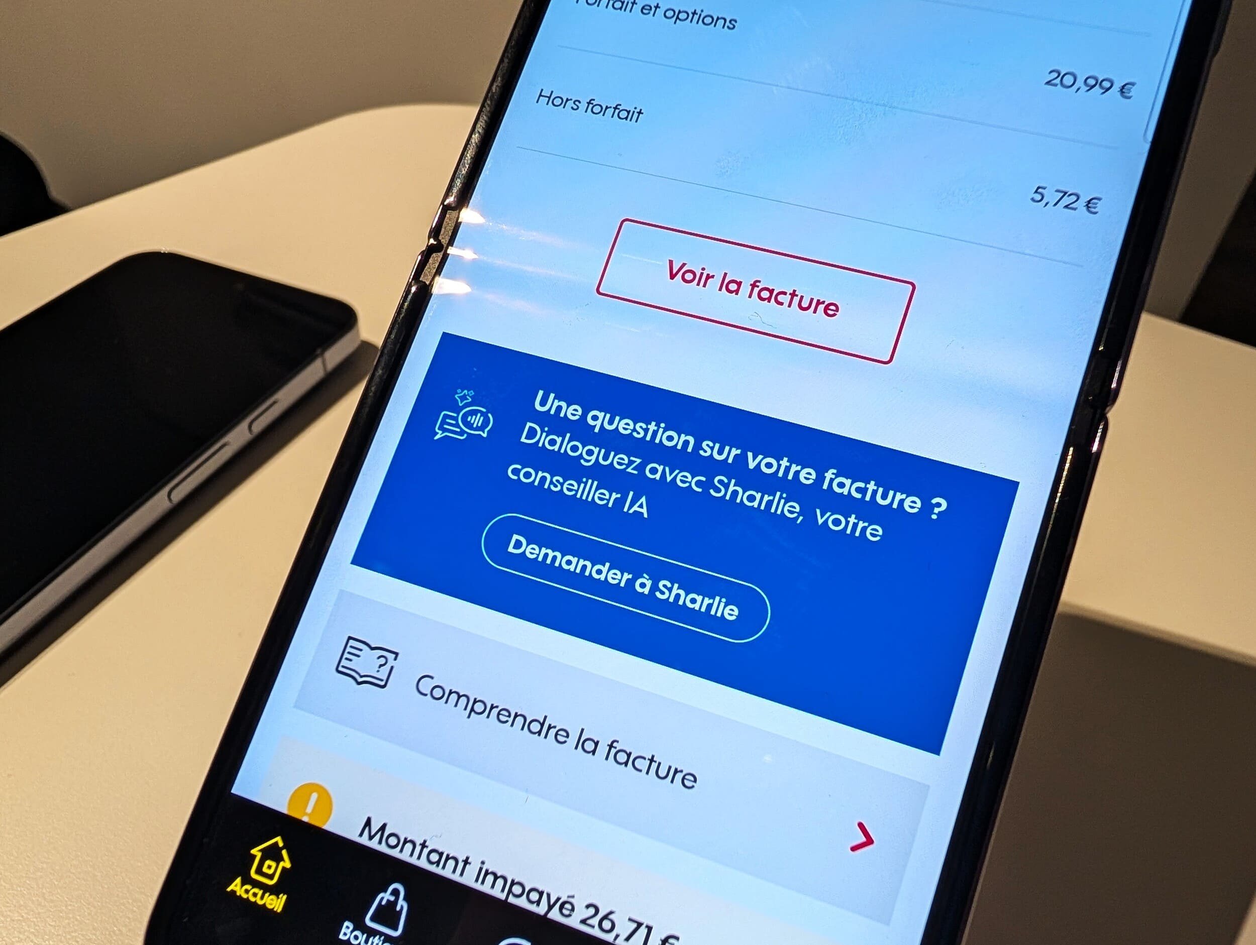 Sharlie, l'assistant IA d'Orange, est disponible pour les clients Sosh. © Alexandre Boero / Clubic