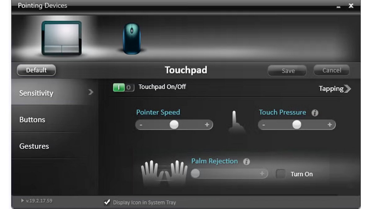 Le pilote Synaptics active des gestes avancés comme le défilement à deux doigts, le zoom au pincement ou le clic droit tactile, avec des réglages de sensibilité et de personnalisation qui améliorent nettement le confort et la productivité sur pavé tactile - © Synaptics