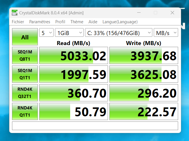 Benchmark SSD Crawler E40