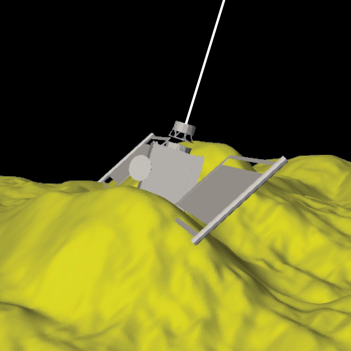 Modélisation de l'angle exact de l'impact de DART sur la surface © NASA / John Hopkins APL