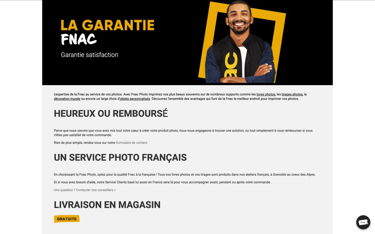 Fnac Photo - De nombreux gages de qualité. ©Fnac Darty
