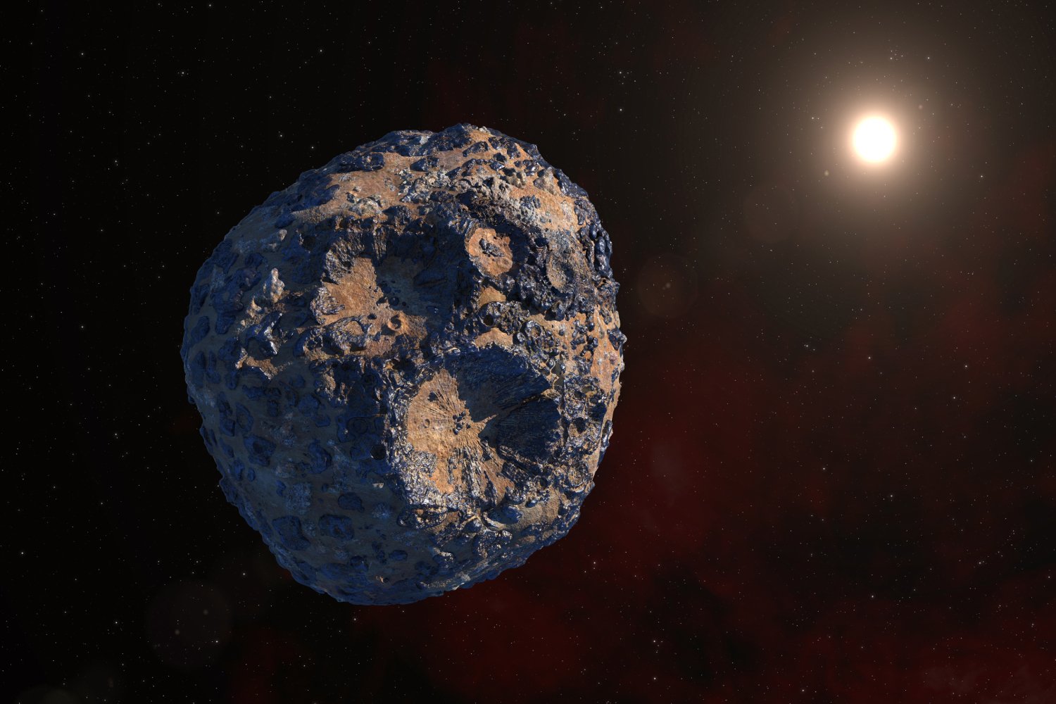 Rendu 3D d'un astéroïde. ©buradaki / Shutterstock