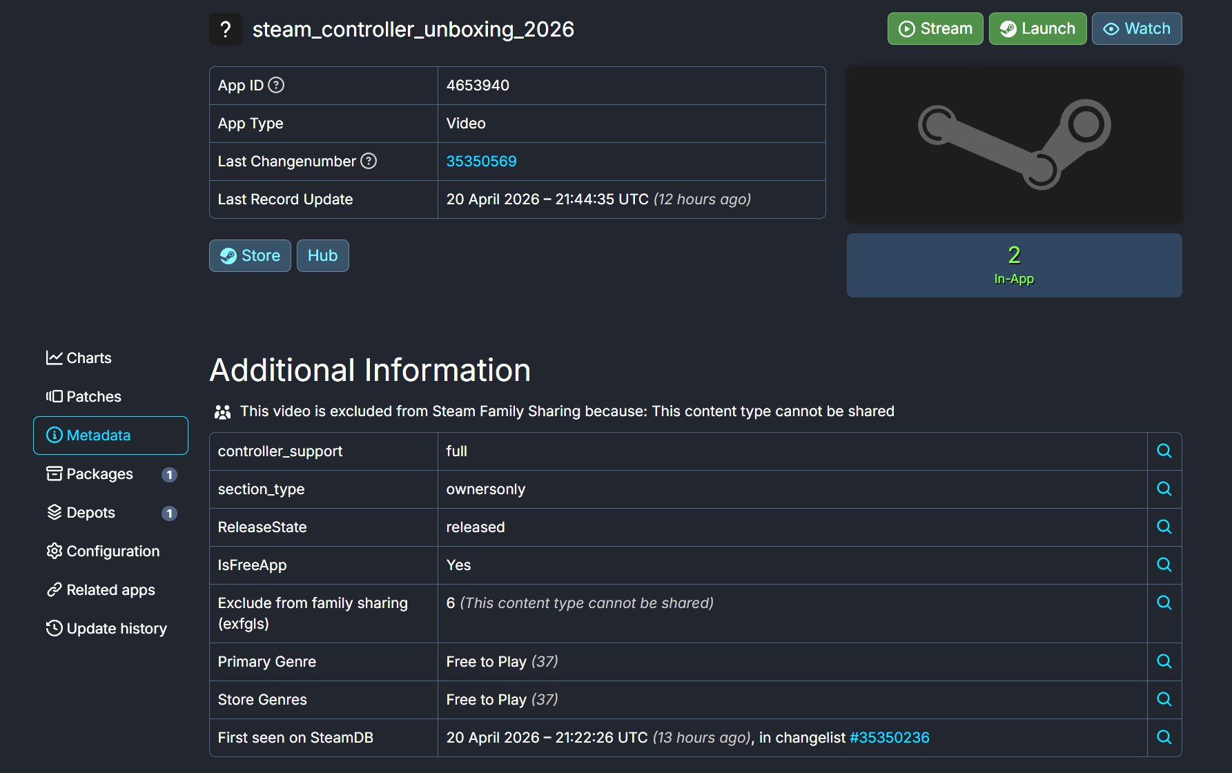 Un titre de vidéo qui ne laisse guère de place à l'interprétation. ©SteamDB