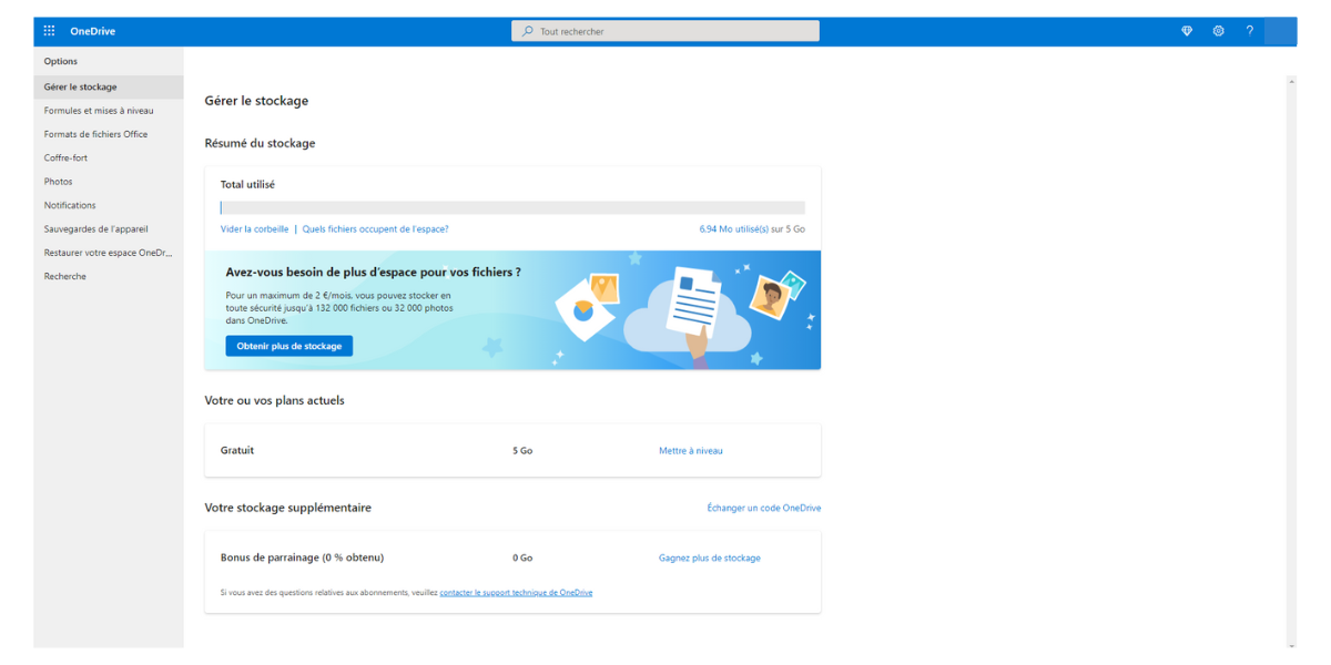 Microsoft OneDrive - Offre 5 Go gratuite - @ Clubic