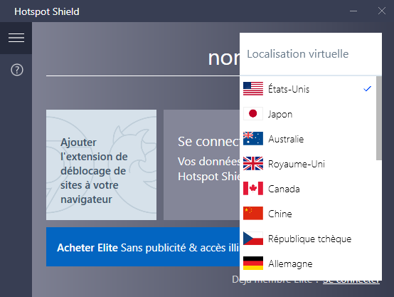 Hotspot Shield - 500 Mo par jour et des fonctionnalités basiques