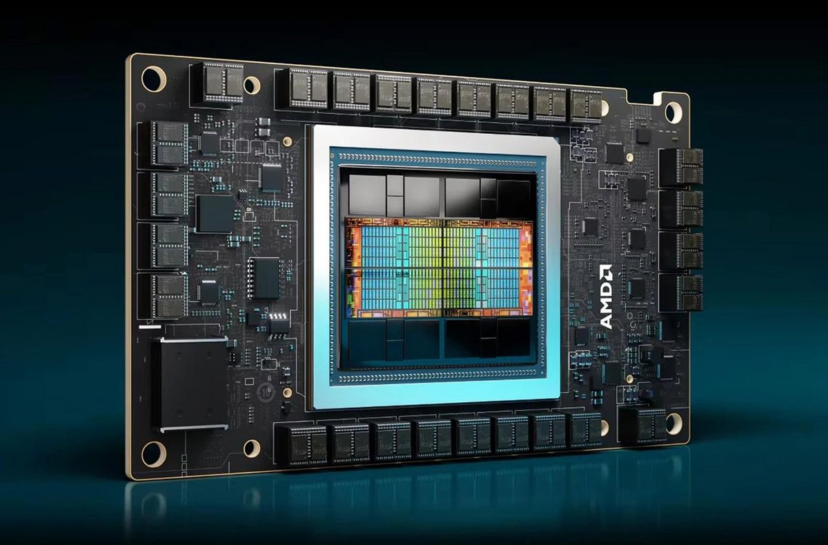 Le nouvel accélérateur d'IA d'AMD, le MI325X. © AMD