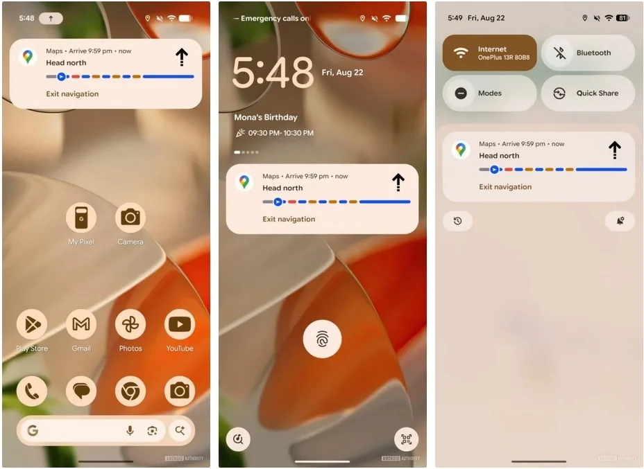 La fonction Live Updates sur Google Maps est bien intégrée. ©Android Authority