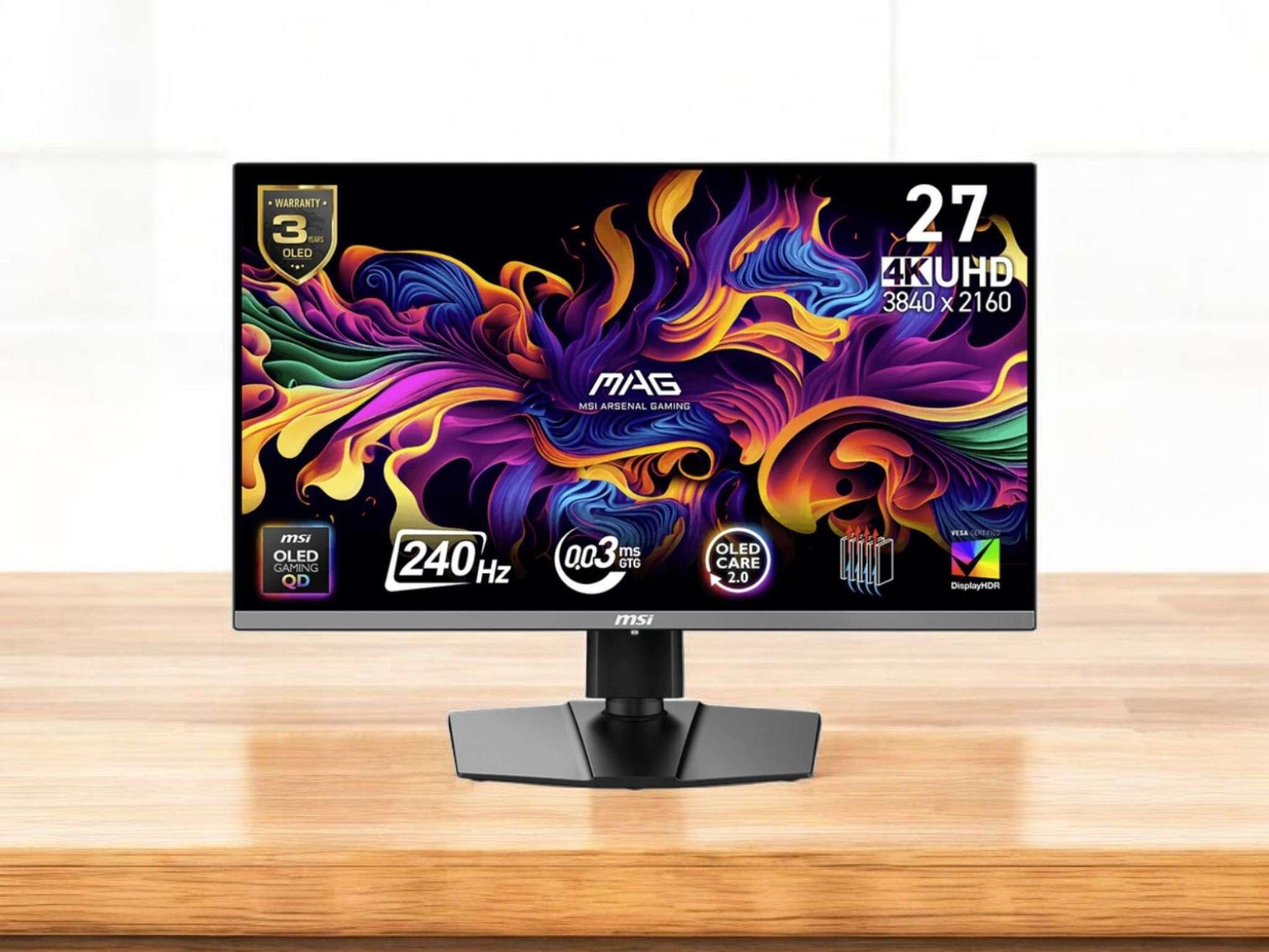 MSI débarque avec un écran 4K QD-OLED à prix attractif. © MSI / PhotoRoom